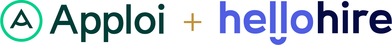 Apploi logo plus HelloHire logo